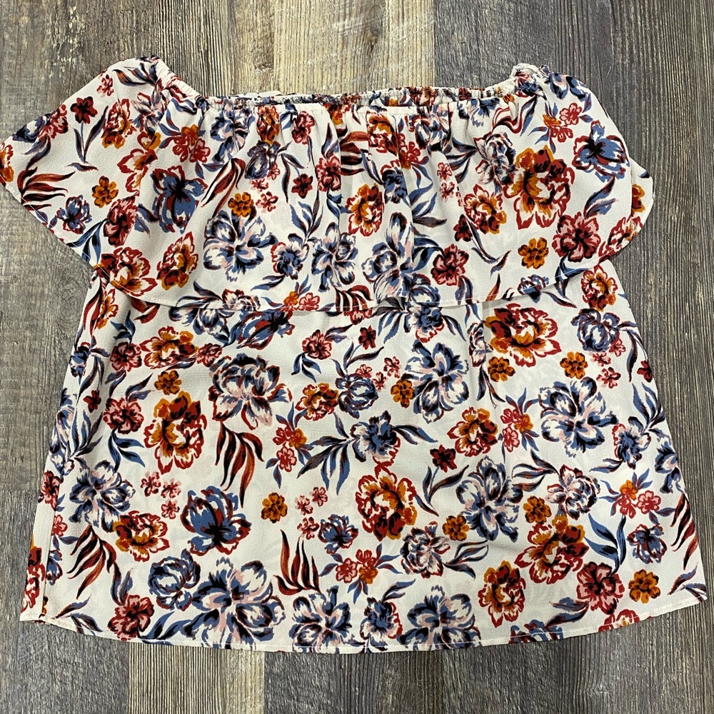 Woman’s off the shoulder blouse